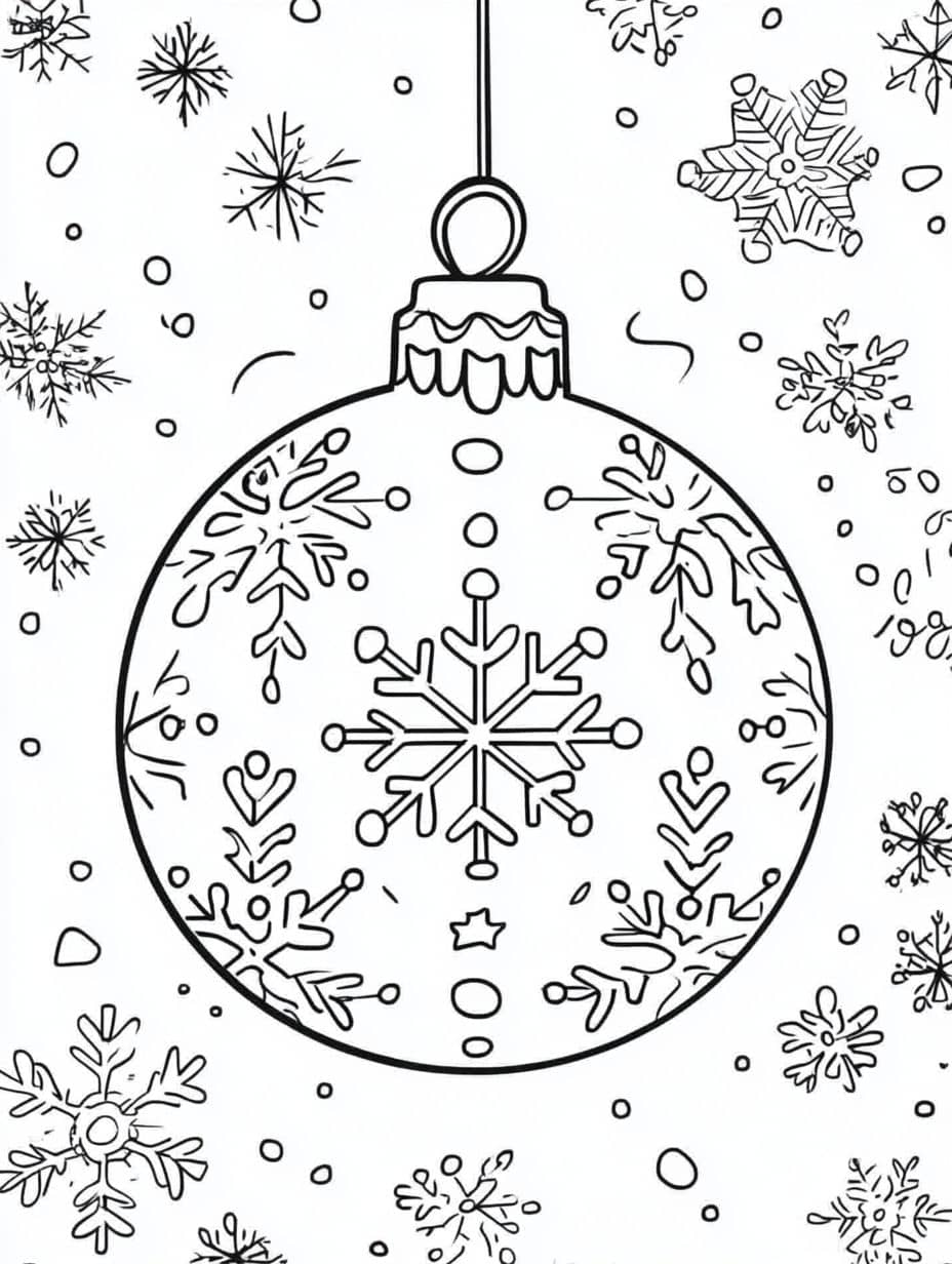 coloriage noel flocons de neige