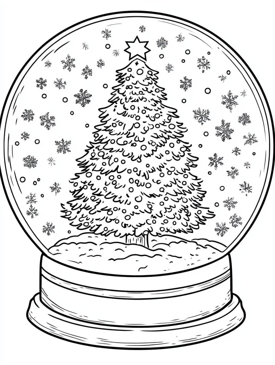 coloriage noel sapin decore