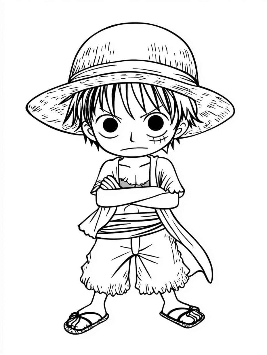 Coloriage One Piece Bras Croises