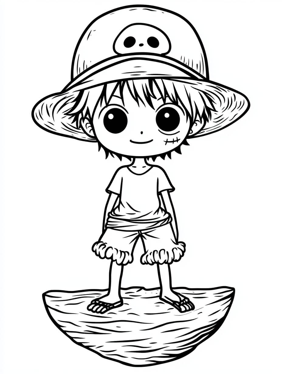 Coloriage One Piece Sur Une Petite Ile