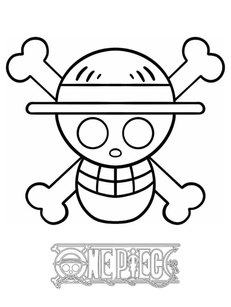 Coloriage One Piece Visage Logo