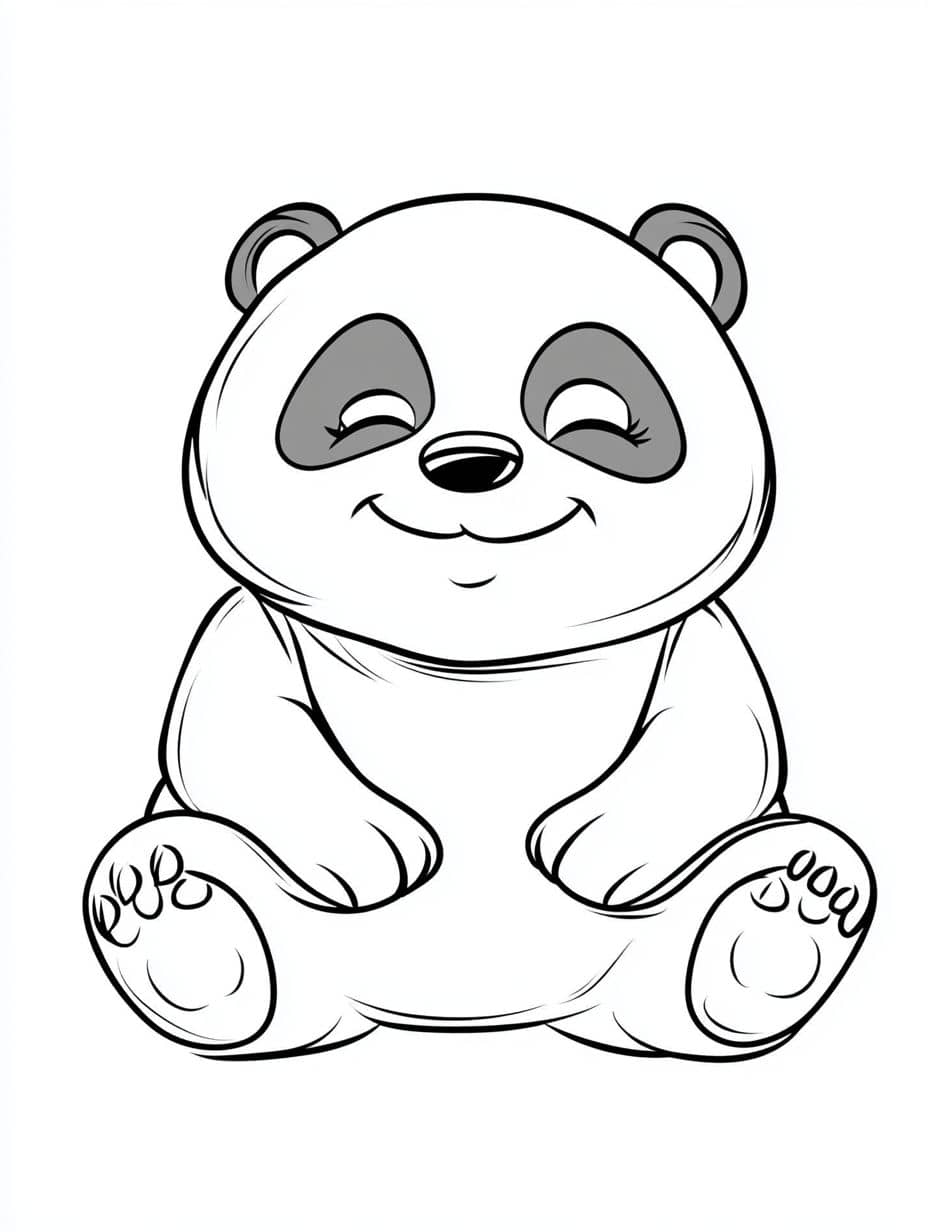 Coloriage Panda Grimpant A L Arbre