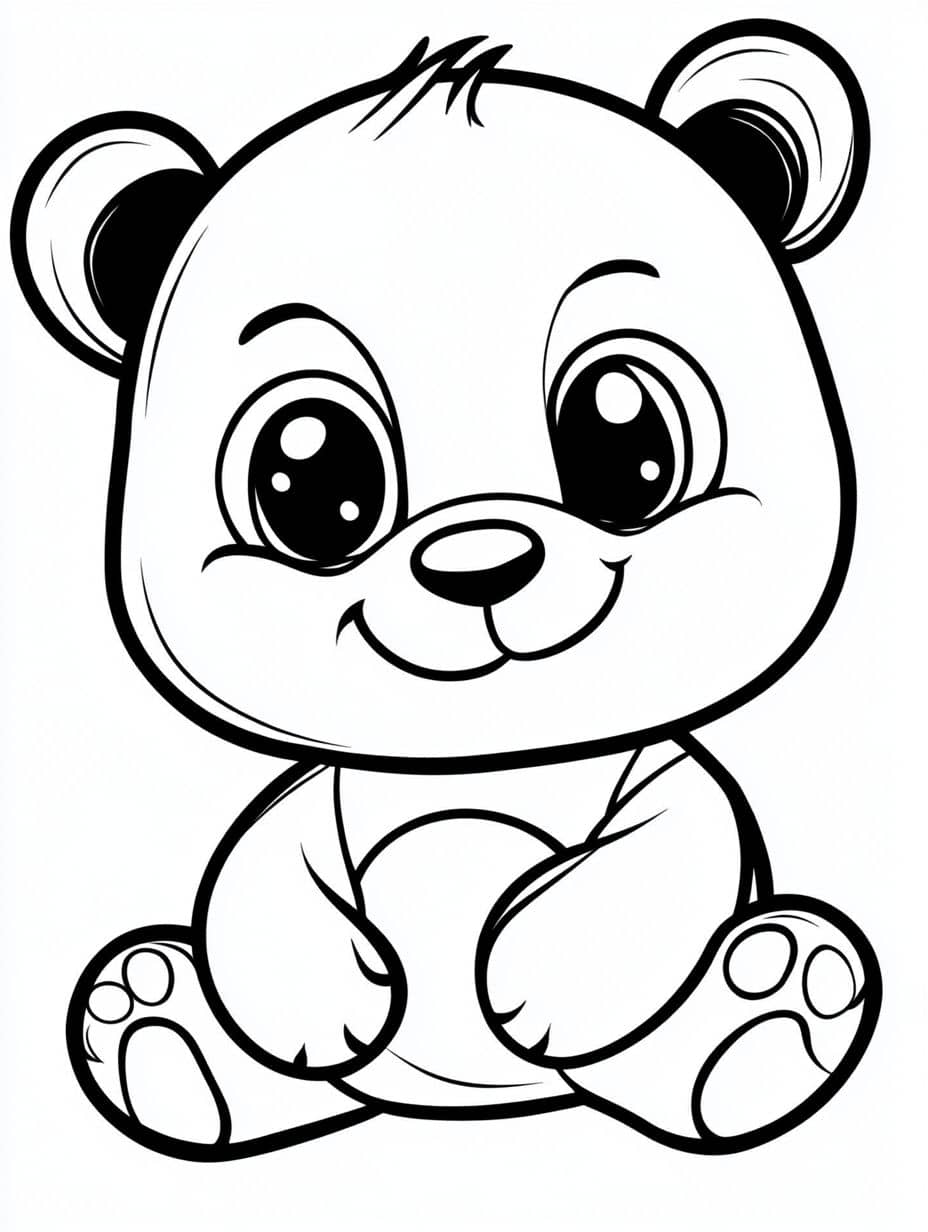 Coloriage Panda Mere Et Fils