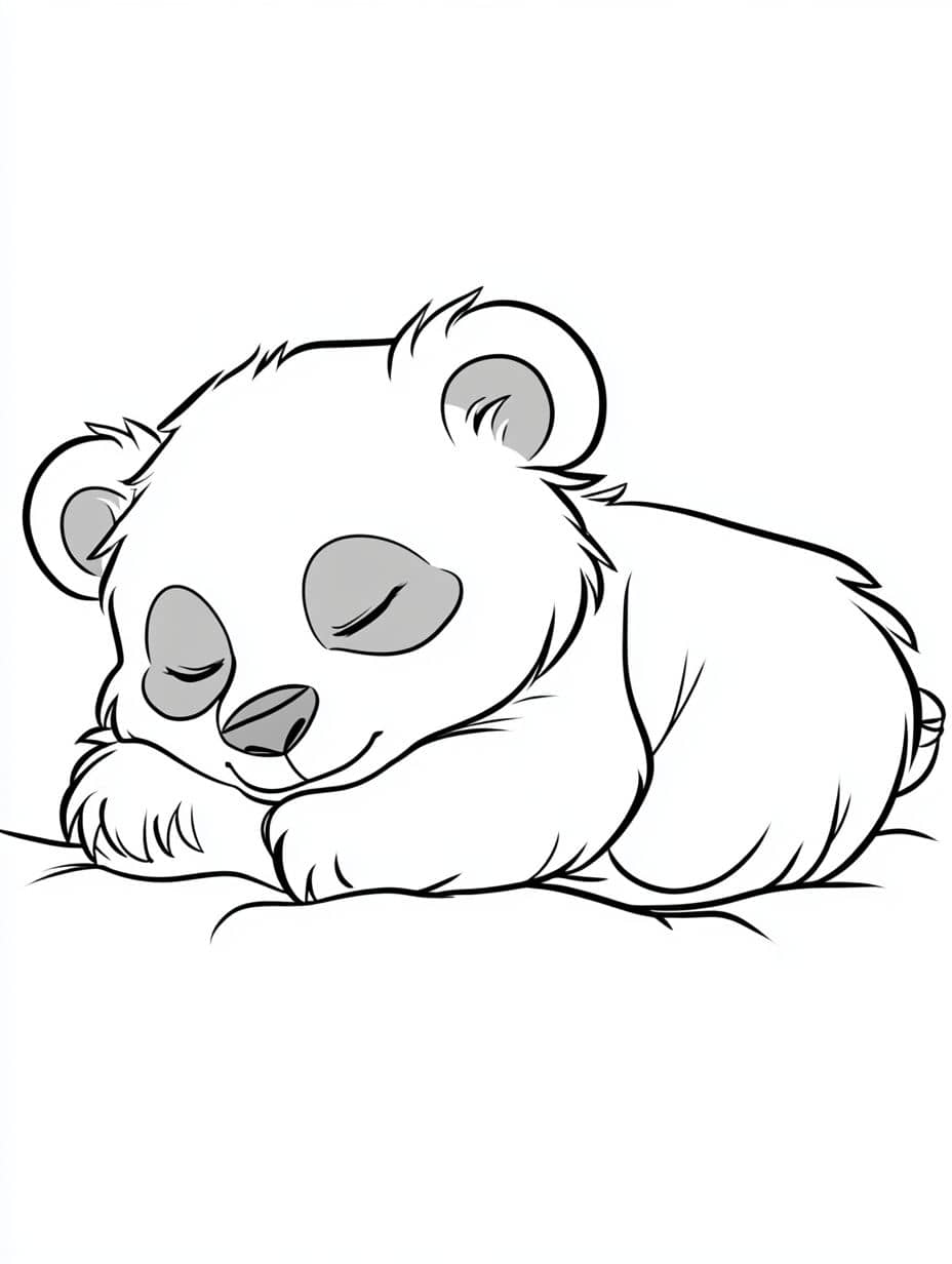 Coloriage Panda Mignon