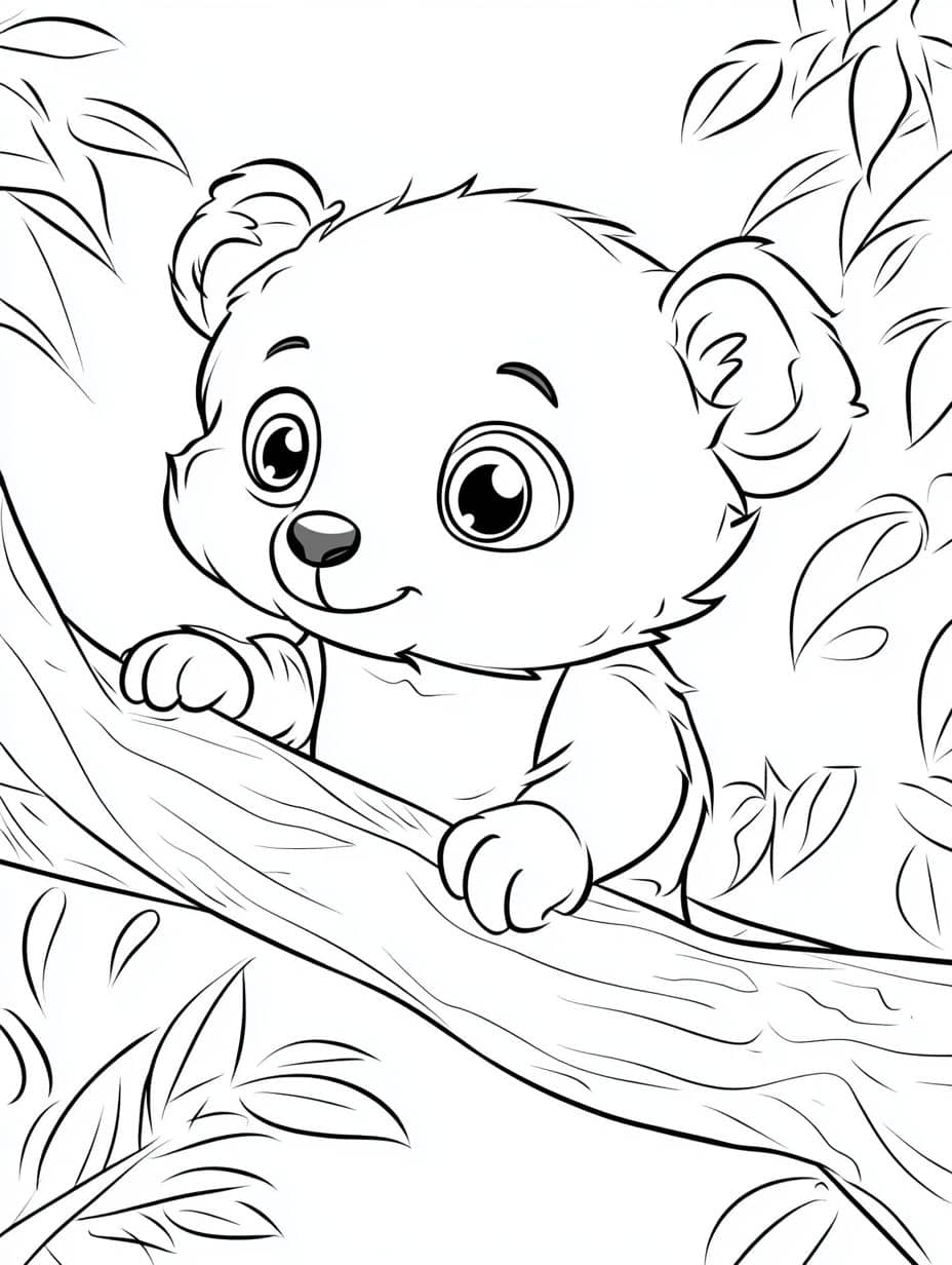 Coloriage Panda Petit Mignon