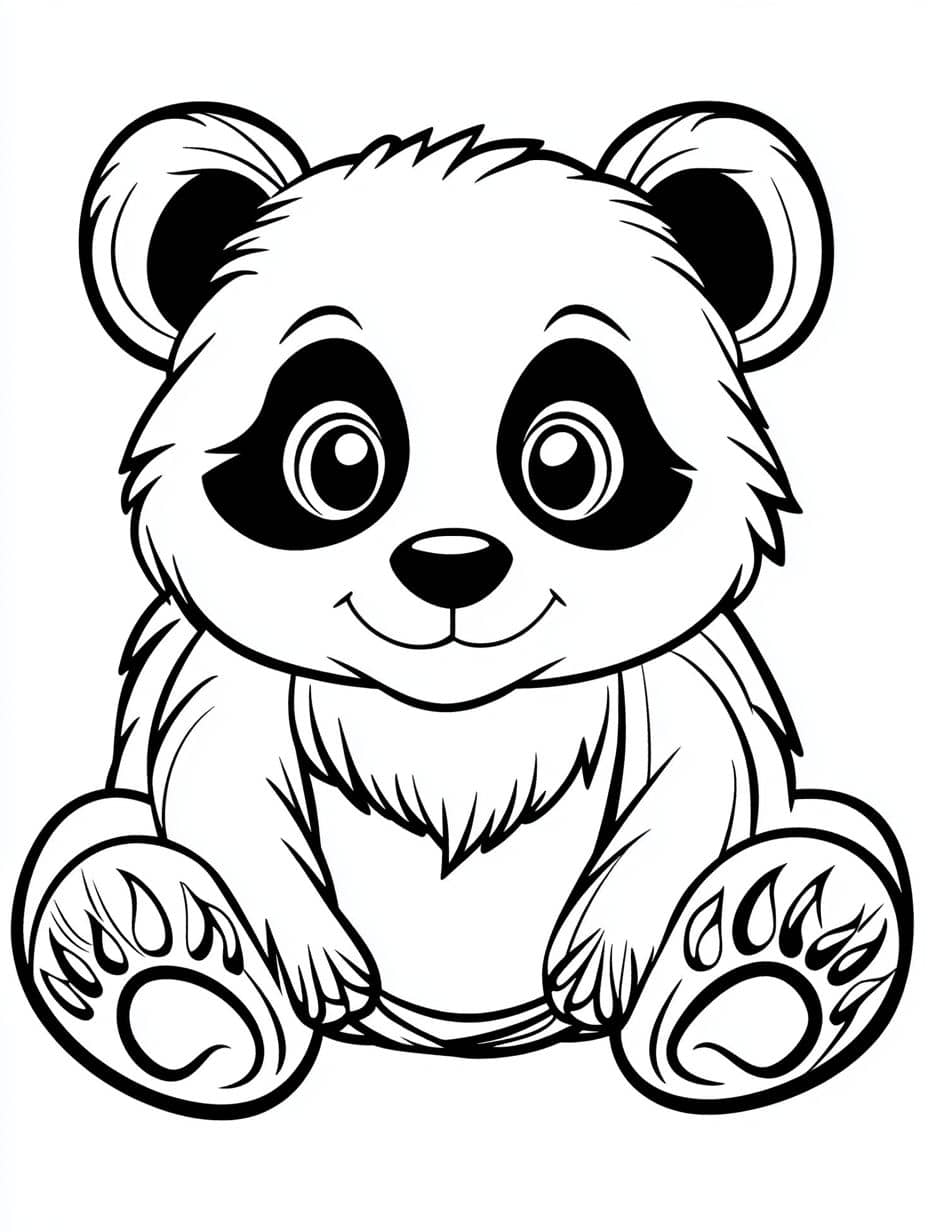 Coloriage Panda Simple