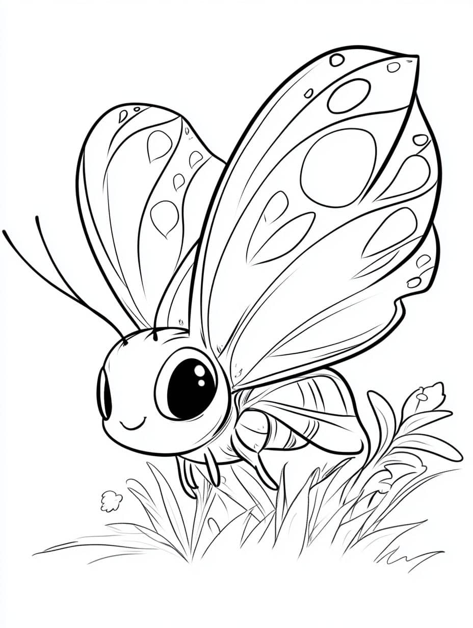 Coloriage Papillon Avec Ailes