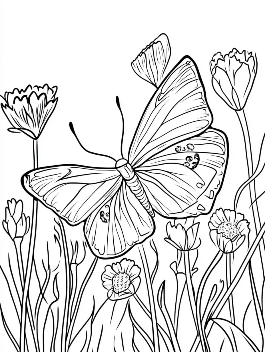 Coloriage Papillon Gigantesque