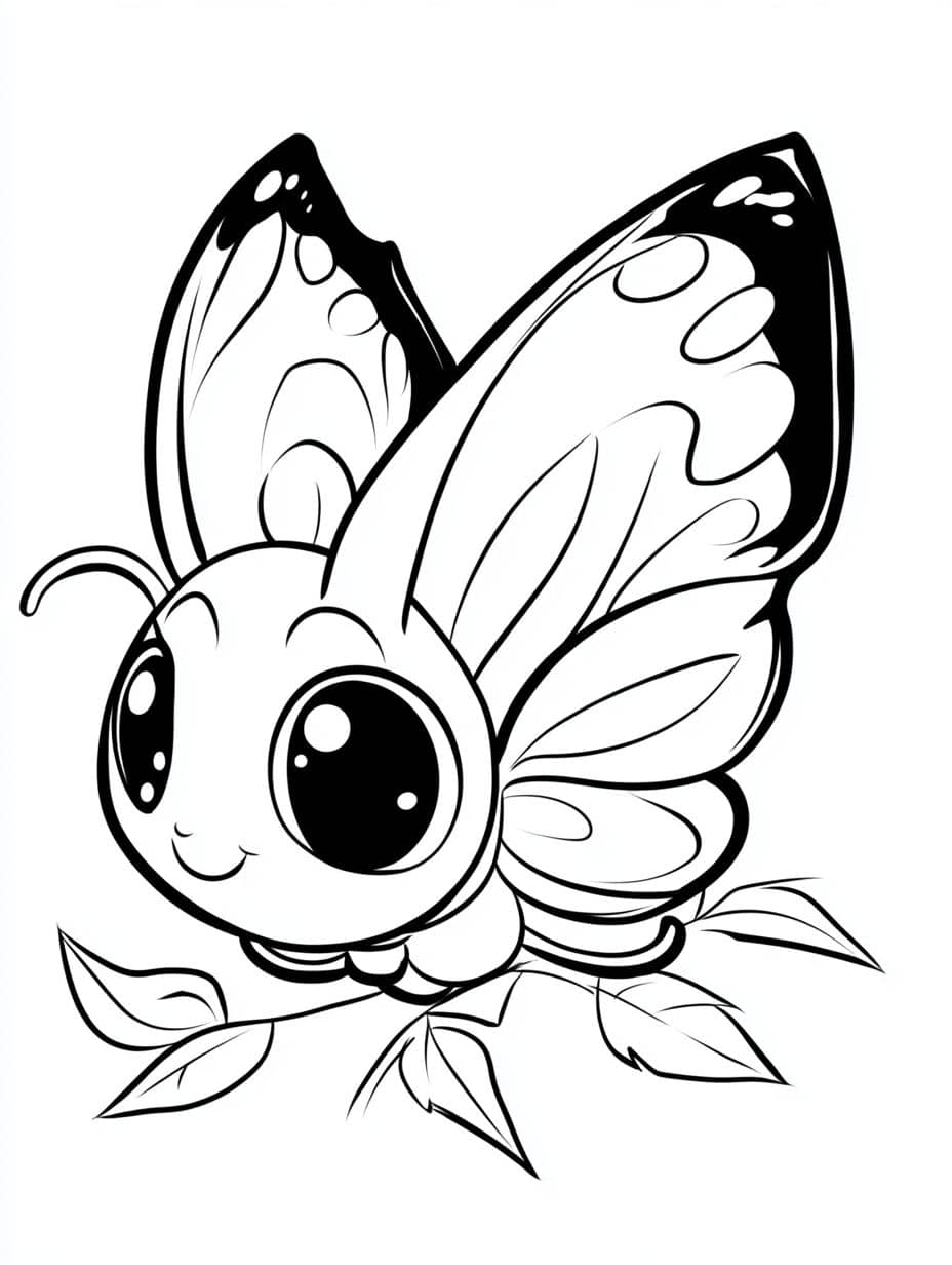 Coloriage Papillon Mignon