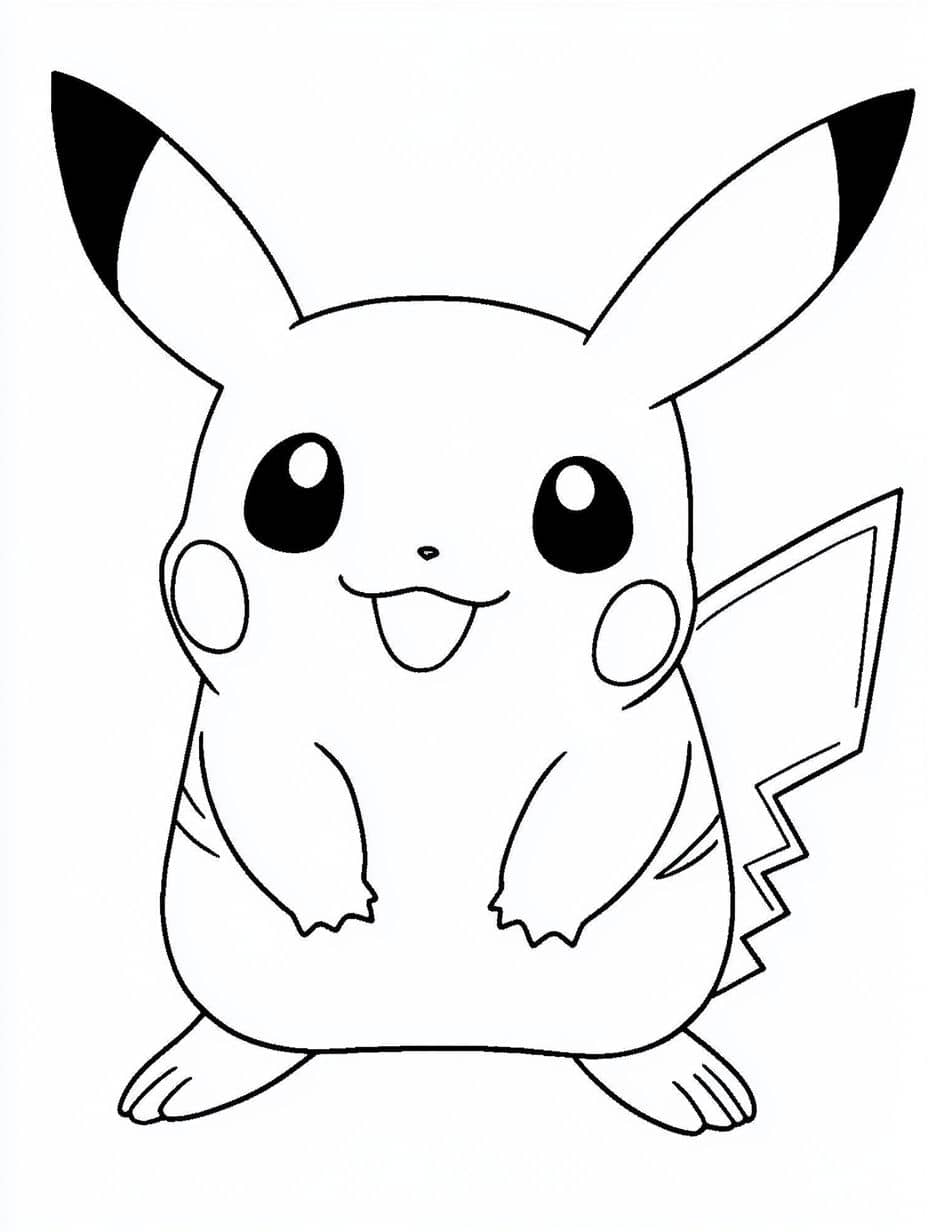 coloriage pikachu pokemon