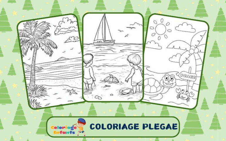 coloriage plage