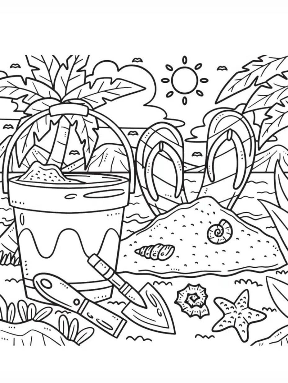 Coloriage Plage S Amuse