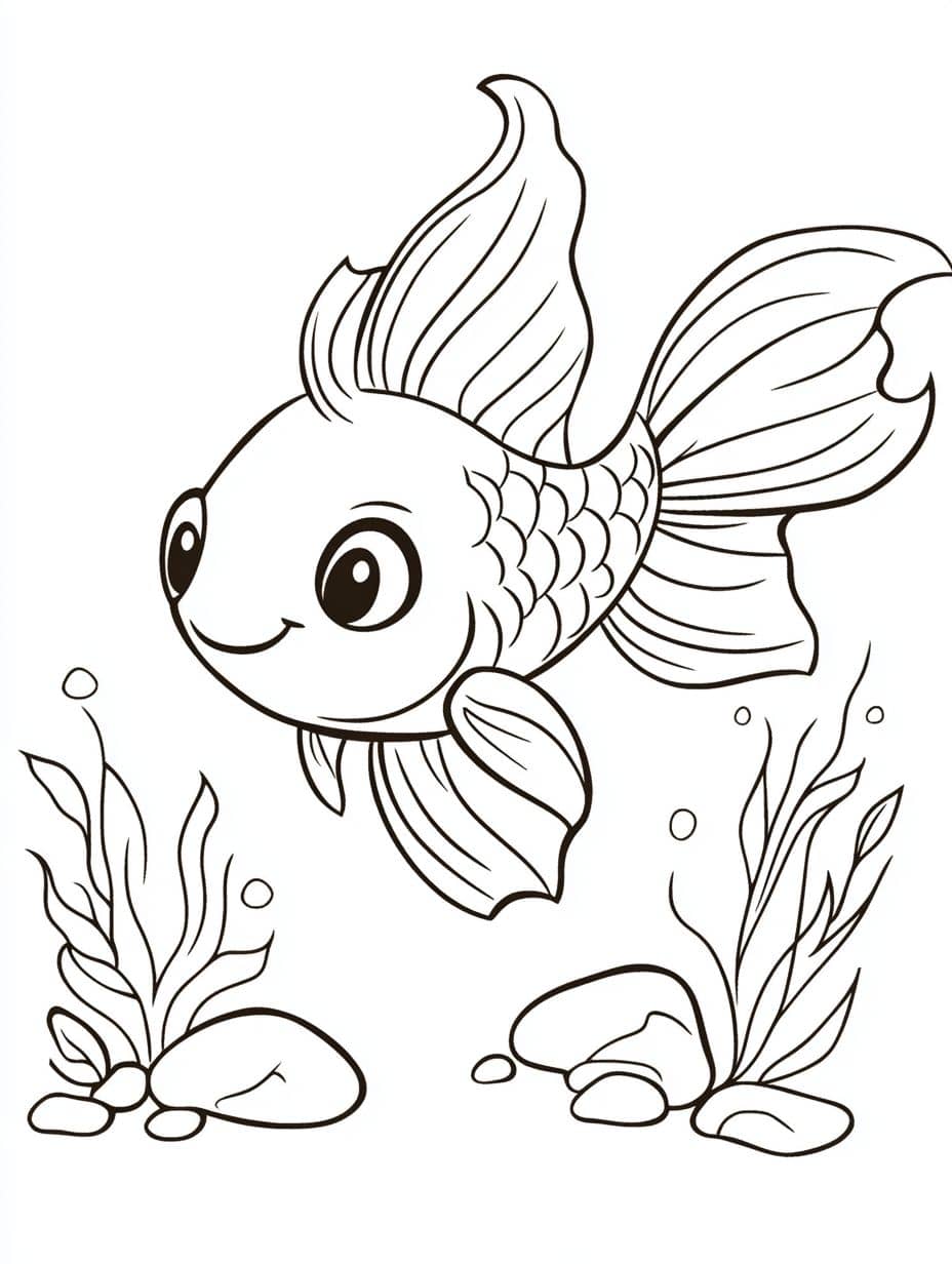 Coloriage Poisson Beaucoup De Nageoires