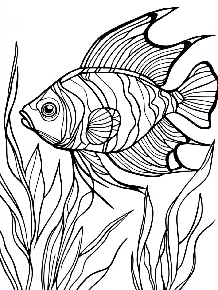 Coloriage Poisson Colore