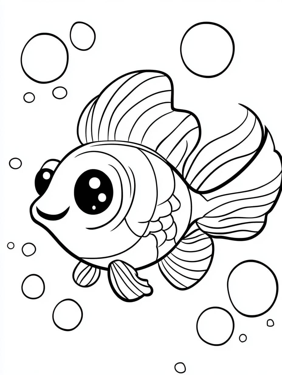 Coloriage Poisson Fun Sous I Eau