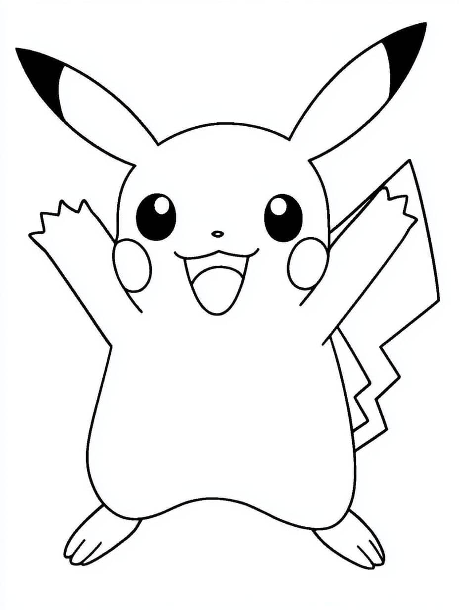 coloriage pokemon pikachu fun