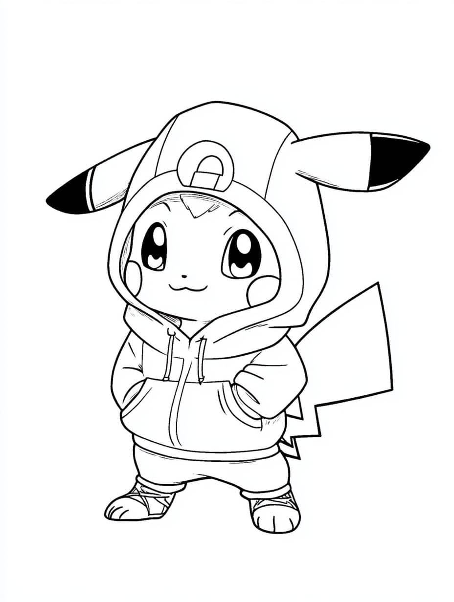 coloriage pokemon pikachu mignon