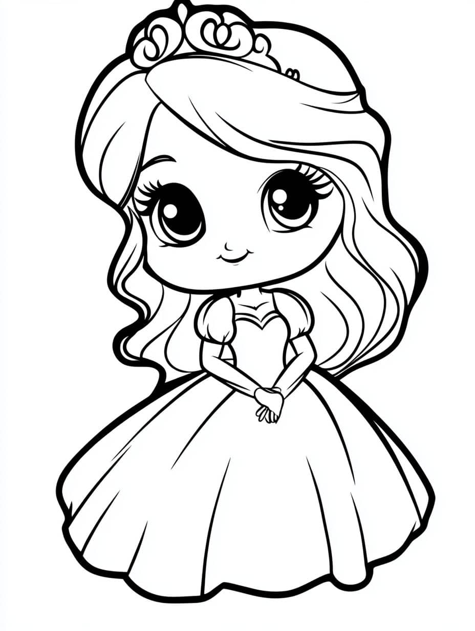 Coloriage Princesse Avec Son Diademe