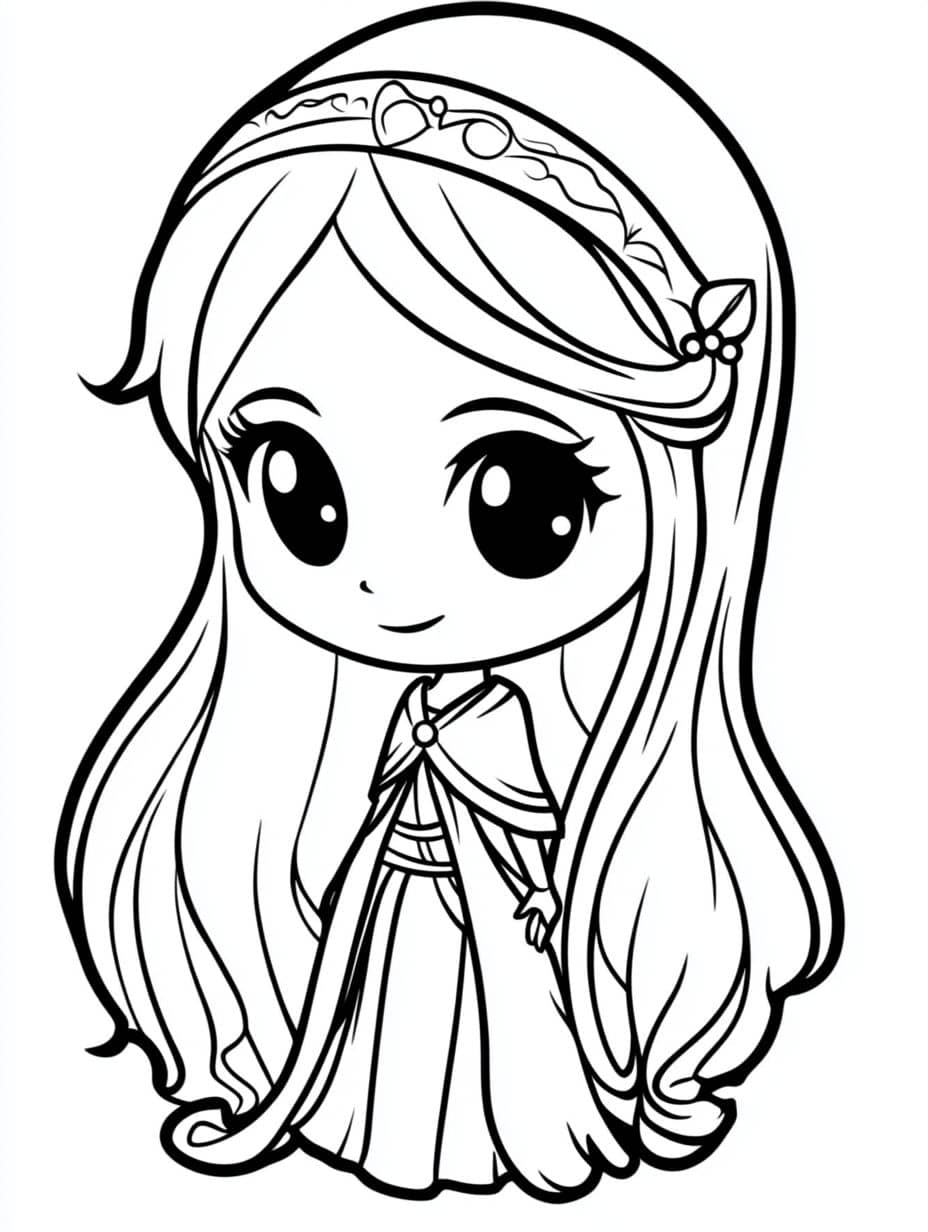 Coloriage Princesse Beau