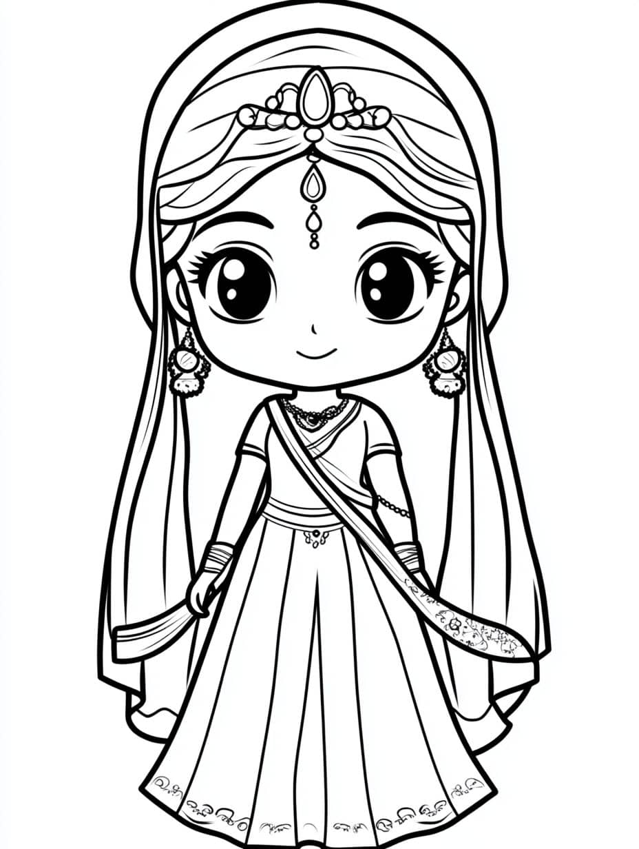 Coloriage Princesse Gentle