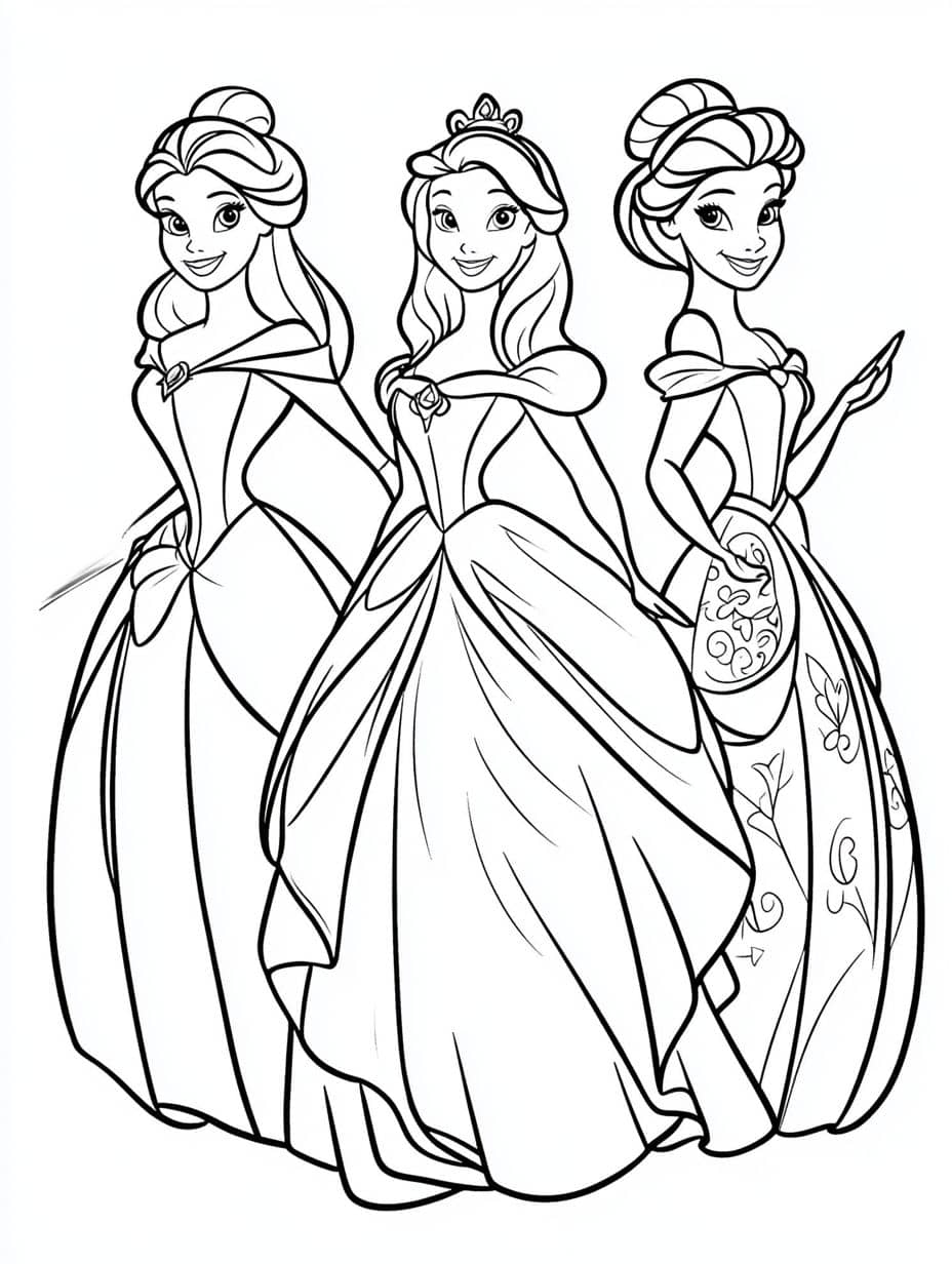 Coloriage Princesses Princesses