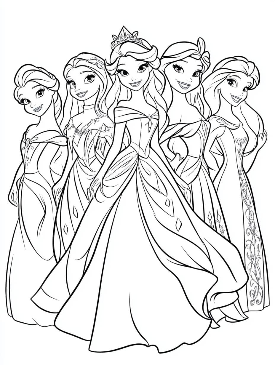 Coloriage Princesses Convergence