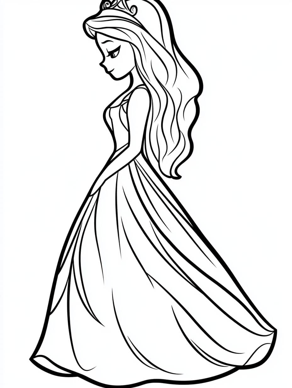 Coloriage Princesses Demarche Douce