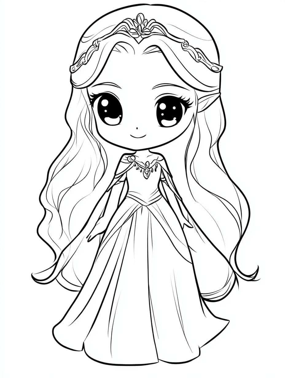 Coloriage Princesses Mignonnes