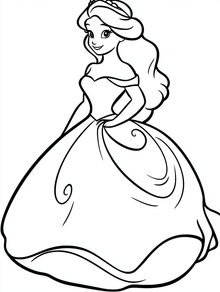 Coloriage Princesses Robes A Poutres