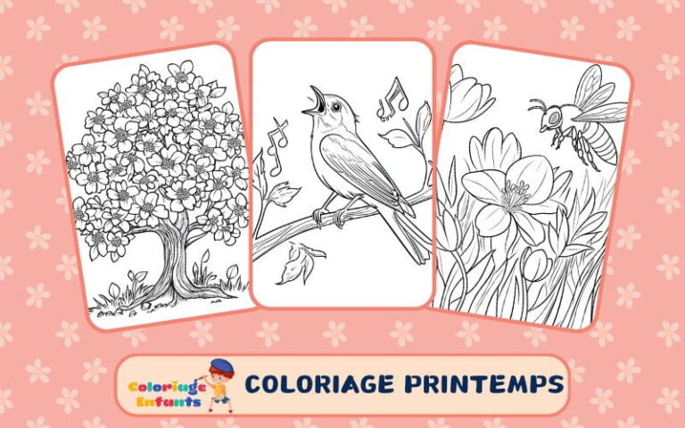 coloriage printemps