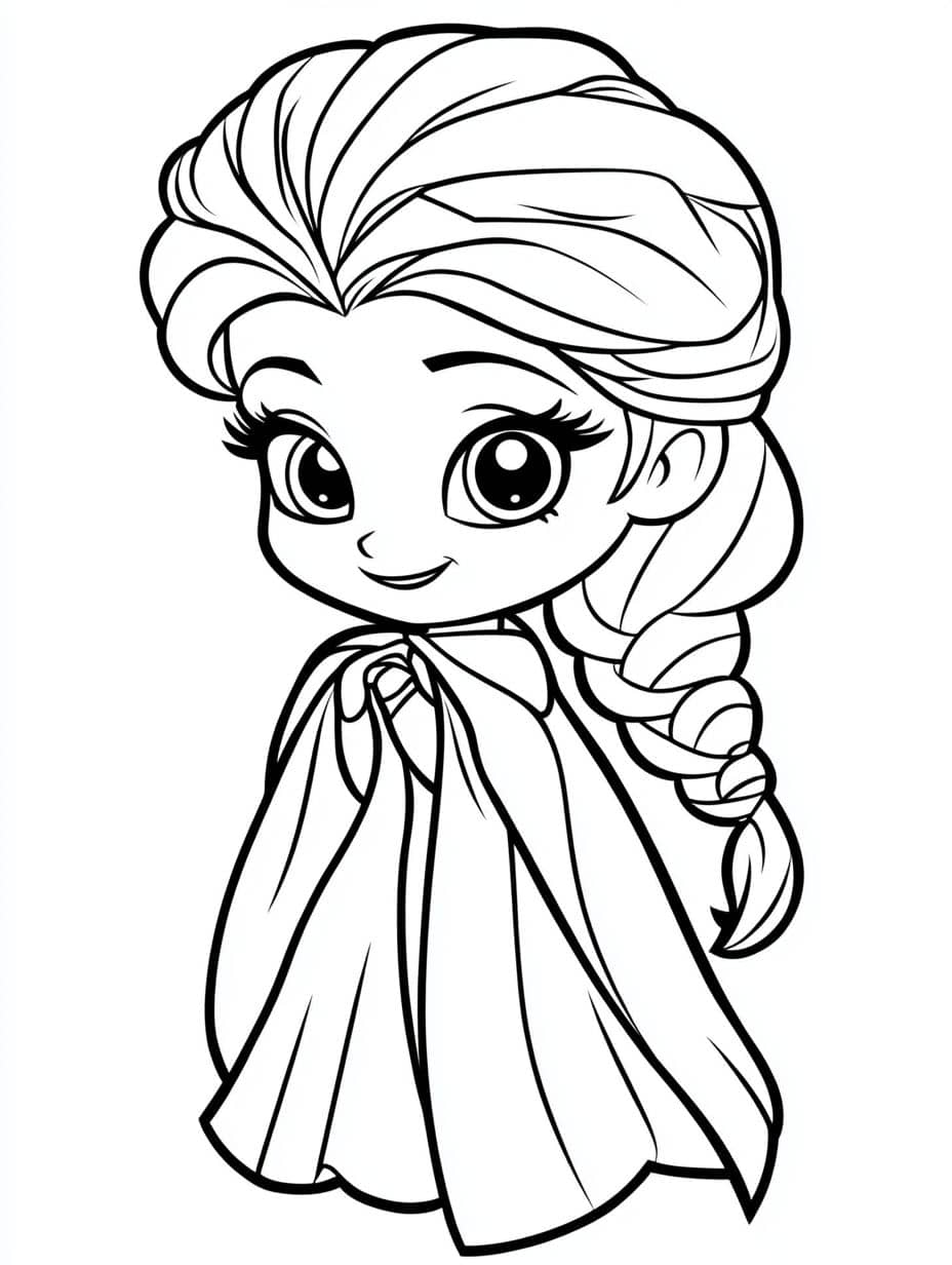 coloriage reine des neiges rigolant