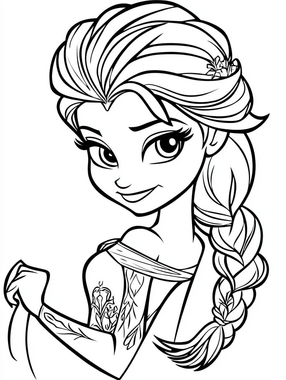 coloriage reine des neiges yeux beaux