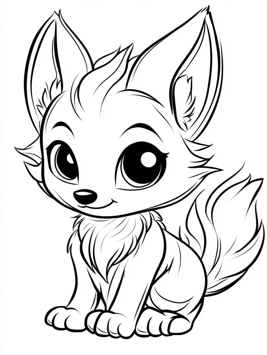 Coloriage Renard Simple Et Beau