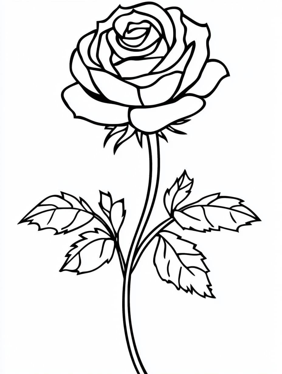 Coloriage Roses Mignon