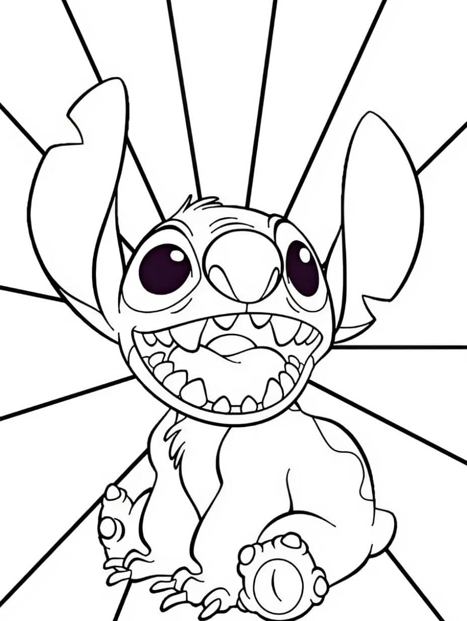 Coloriage Stitch Smile