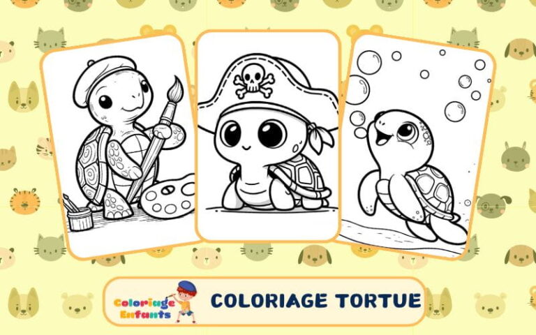 coloriage tortue