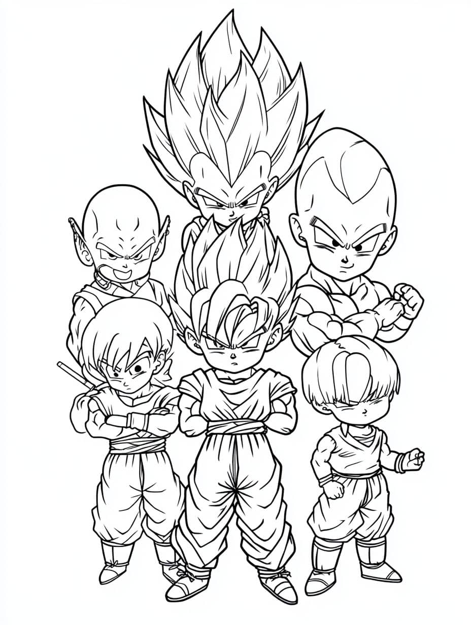 Coloriage Vegeta Chibi Prince Des Saiyans Kawaii