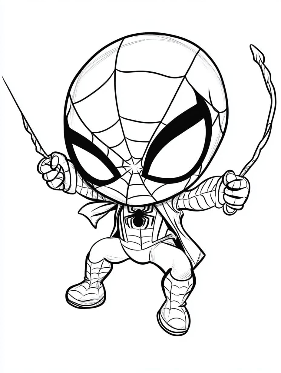 coloriages spiderman simples et amusants