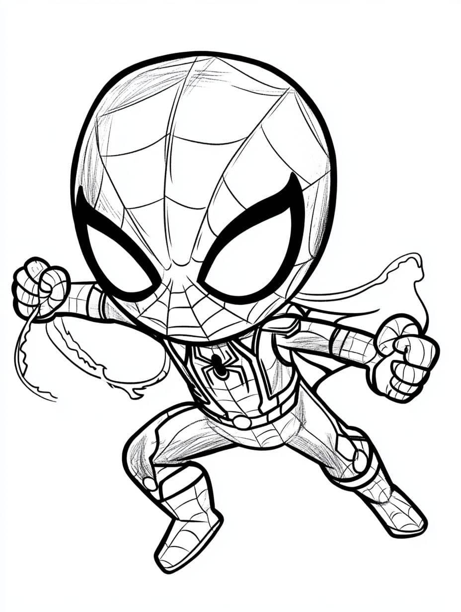 dessin a colorier spiderman pour les garcons