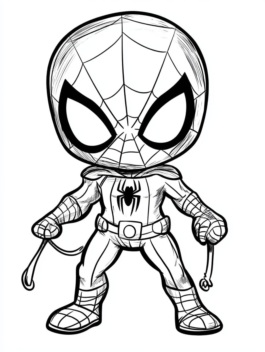 dessin a colorier spiderman pour les petits