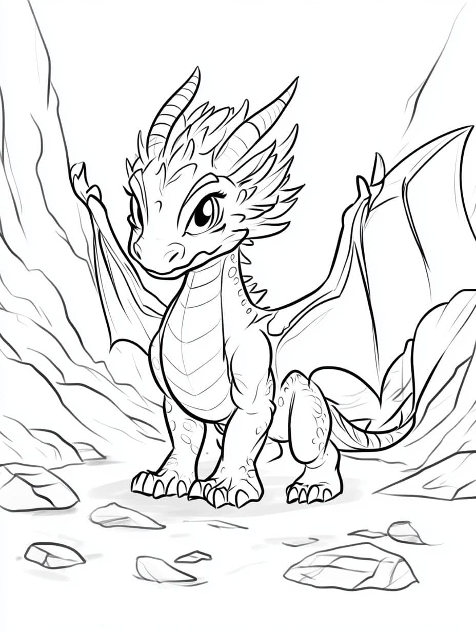 dragon menue coloriage