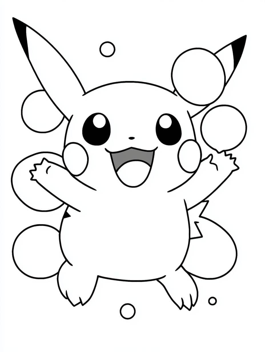 feuille a colorier pikachu