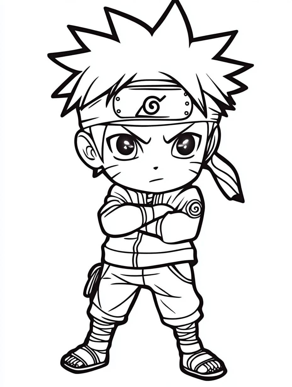 Personnages Naruto A Colorier