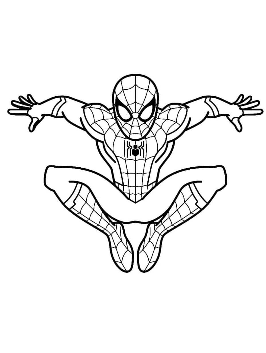 spiderman coloriage en action