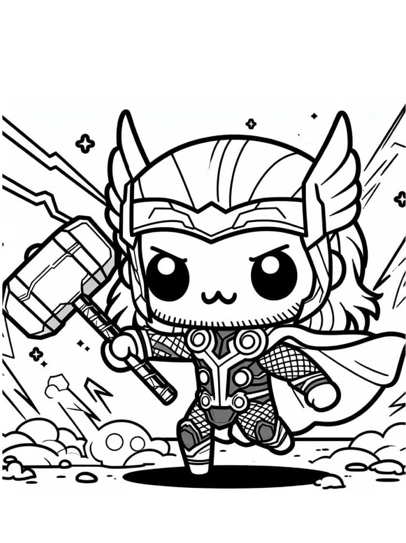 Imprimez Coloriage Thor Avec Une Haute Resolution