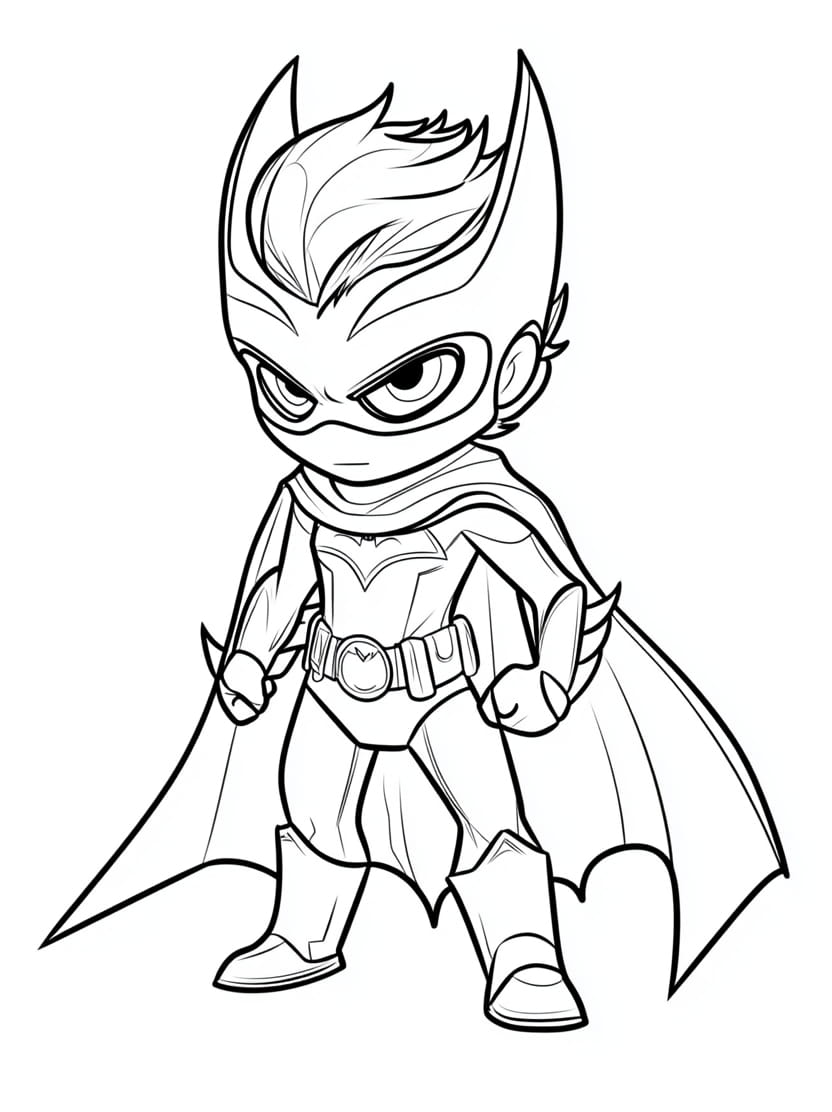 Batman Coloriage Avec Un Masque Mignon