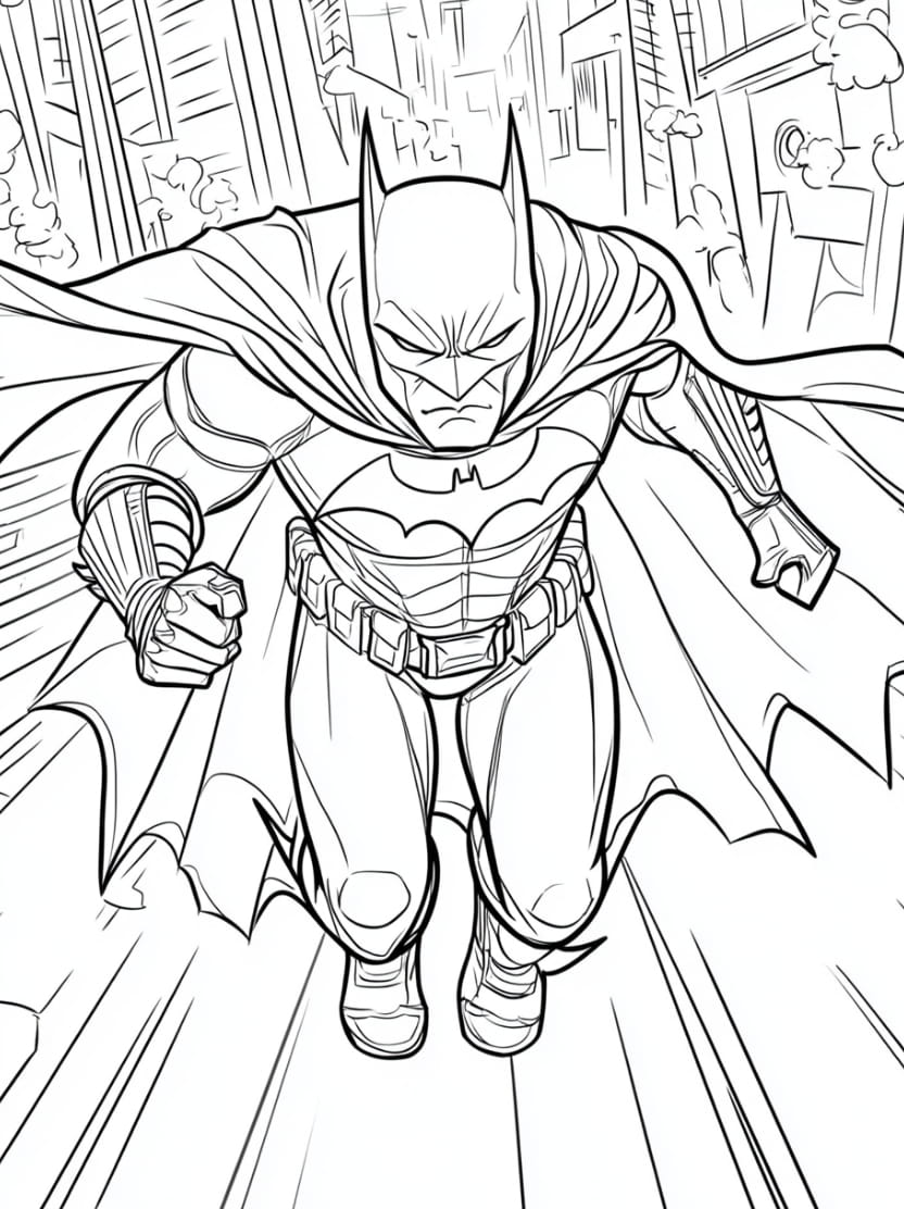 Batman Coloriage En Course