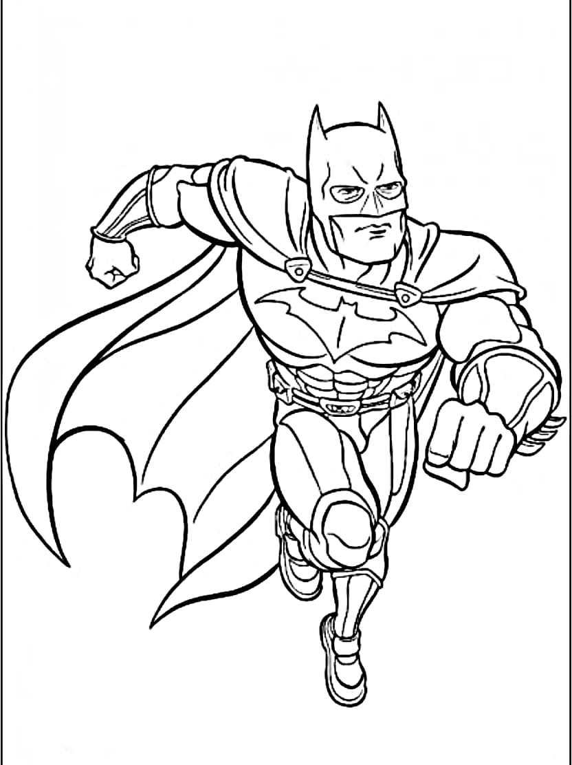 Batman Coloriage Gratuit En Course