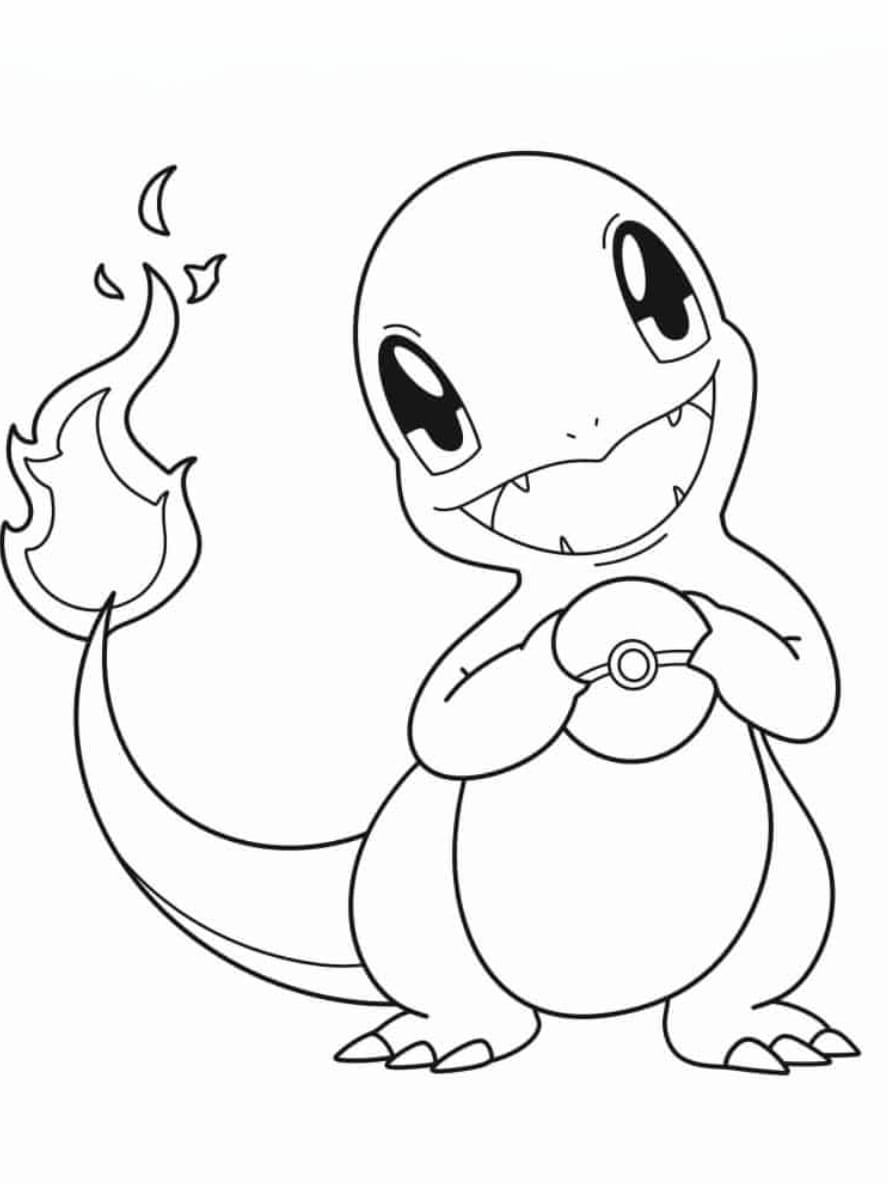 Coloriage Adorable Pokemon Dracaufeu