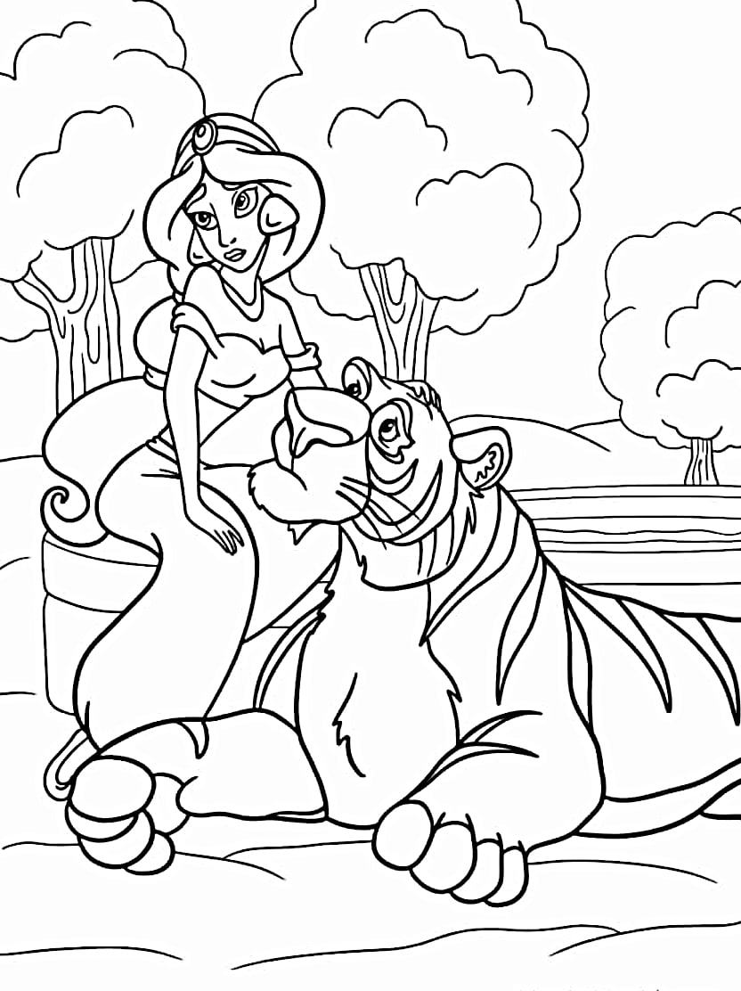 Coloriage Aladin Avec Des Aventures